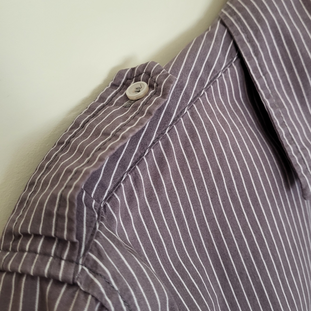 Men's Striped Shirt - Grey Large - Picture 2 of 7